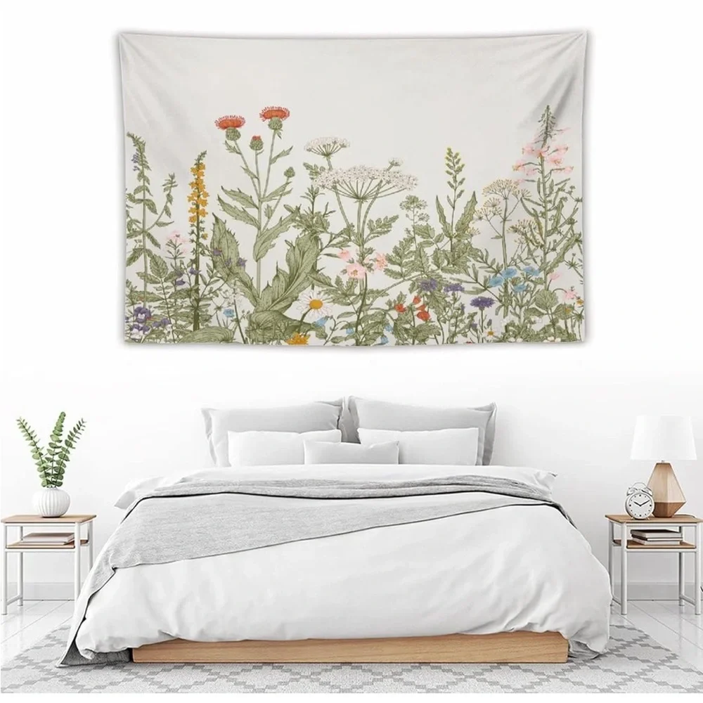 Botanical Garden Floral Wall Tapestry Dorm, Living Room, Bedroom Decor 40